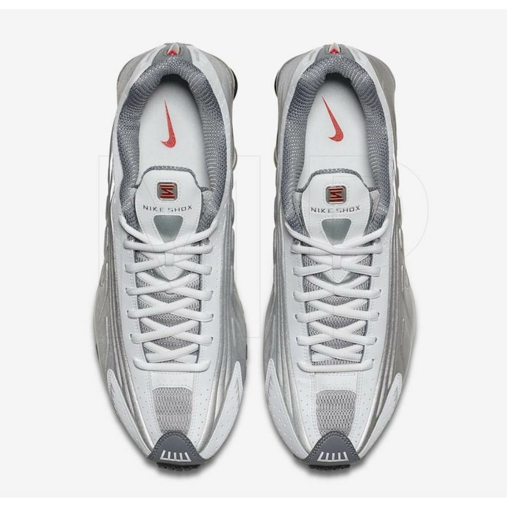 BRAND NEW NIKE SHOX R4 WHITE SILVER RED - Picture 3 of 5